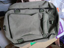 小憨象   男士背包帆布包双肩包韩版旅行包手提包多功能手提单肩斜挎三用包 军绿色 实拍图