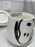 史努比(SNOOPY)陶瓷水杯可爱简约马克杯带盖勺男女创意个性潮流咖啡杯办公室家用喝水杯子 倒立白色（350ML） 实拍图
