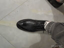 卡帝乐鳄鱼（CARTELO）软牛皮冬季男士皮鞋新款通勤商务正装鞋子休闲西装新郎结婚鞋真皮 黑色加绒1288款 42 实拍图
