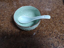 瓯江（OUJIANG）龙泉青瓷餐具月亮系列大/小汤匙创意陶瓷汤勺 莲花小汤匙梅子青 实拍图