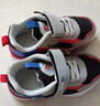 哈比熊童鞋儿童运动鞋男童鞋春秋款革面休闲鞋轻便软底潮鞋 灰蓝红27码 实拍图