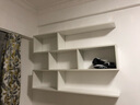 火月亮书架墙上置物架壁挂墙卧室墙面创意格子客厅储物吊柜墙壁 大号款臣字型暖白色 实拍图