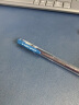 三菱（uni）UM-100学生中性笔签字笔 0.5mm双珠防漏墨啫喱笔考试经济型水笔(替芯UMR-5) 蓝黑色 1支装 实拍图