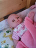 快乐音符仿真婴儿娃娃会说话的洋娃娃可洗澡全身软胶早教娃娃儿童玩具礼物 JQ008-3 动眼 粉色小熊（30CM）彩盒装 实拍图