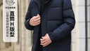 雅鹿羽绒服男士短款爸爸装冬季加厚保暖外套休闲时尚中老年人防寒衣服 黑色 90白鸭绒+可脱卸连帽 2XL (185) 推荐体重150-165斤 实拍图