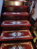 阿弥达 楼梯垫踏步垫免胶自贴旋转实木长方形楼梯脚垫可定制楼梯垫 165酒红 90cm正方形：免胶自吸 晒单实拍图