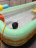 赟娅充气游泳池61儿童节礼物家用加厚宝宝婴儿大型充气小孩家庭戏水池 3.8米3层星冰绿+滑滑梯+水枪 实拍图
