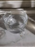 威尔斯伯格日式钢化玻璃杯早餐杯带把手家用大容量酸奶碗牛奶燕麦杯大肚杯 470ml钢化玻璃杯+勺子 实拍图