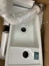 泓派卫浴小户型挂墙式洗手盆迷你简易壁挂盆卫生间阳台转角陶瓷洗脸盆面盆 长42宽22龙头在右款 套装一：配下水不含龙头 实拍图