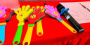 SunNovelty塑料拍手器 拍手板 助威道具 手拍器 国旗五星手拍鼓巴巴掌幼儿园 必买拍手10个装 实拍图