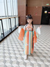 爱宝适儿童汉服六一女童夏装中国风古装女孩儿童节礼物汉服唐装连衣裙 风鸢纱裙 150 码【建议身高140-150cm】 实拍图