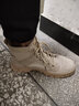 【加绒可选】Jeep（吉普）男靴秋冬季高帮马丁靴男士户外工装鞋型男休闲鞋增高战术加绒雪地短靴子 沙色加绒 39 实拍图