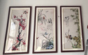 紫腾随轩梅兰竹菊挂画新中式四联壁画中国风四条屏客厅沙发背景墙画装饰画 图1 60*120cm*4红木色实木框 实拍图
