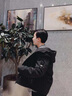 雅鹿外套男春季男装外衣男士休闲连帽上衣青少年学生夹克春秋款衣服 1902灰色 2XL 实拍图