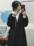GARNUO赫本风黑色双面羊毛大衣女2025新款秋冬季高级感小个子羊毛呢外套 黑色 M 【111-130斤】 实拍图