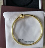 周生生情人节礼物足金光面黄金手镯传承素圈圆棍90194K计价06圈12克 实拍图