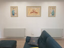 泓砚欧式客厅餐厅装饰画美式简欧油画风格走廊沙发背景墙壁儿童房挂画 福禄平安-香槟金 中100X70左右50X70cm 实拍图