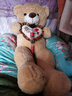 欣欣龙毛绒玩具大熊泰迪熊公仔布娃娃玩偶抱枕送女友情人节礼物 抱心熊卡其 色我爱你一生一世 1.2米【+玫瑰花】 实拍图