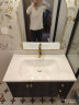 诗柏法式复古浴室柜组合橡木烤漆卫生间洗脸盆柜组合岩板洗手洗漱台 拱形镜款 0.6米 晒单实拍图
