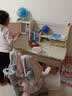 坐得正 儿童学习桌椅套装儿童书桌学生学习桌实木书桌家用写字桌可升降 1.2m木色风+小熊三背椅咖 优选实木 实拍图