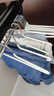 懒角落鹅型裤架多功能裤子衣架防滑无痕收纳魔术裤夹子裤夹挂衣架裤挂 短颈反向-米白20个 实拍图