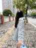gxmy格子刺绣字母小香风休闲外套男潮牌高街痞帅炸街牛仔夹克衣服男装 蓝色 XL 实拍图