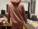 萱恋菲棉卫衣女春秋款宽松韩版长袖加绒加厚外穿洋气时尚上衣女 杏色【加绒加厚】 M 建议80-110斤 实拍图