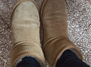 意尔康女靴短筒棉鞋一脚蹬时尚短靴女简约轻便雪地靴 26322W 浅棕色 40  实拍图