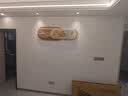 一面墙餐厅装饰画时钟现代简约歺厅墙面挂画带钟表轻奢背景墙壁画免打孔 麋鹿迎福-E 占墙尺寸【120*40cm】 实拍图