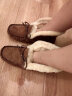 OZZEG澳洲雪地靴女冬季羊皮毛一体高帮棉鞋加绒保暖短靴平底防滑豆豆鞋 咖啡色 37 晒单实拍图
