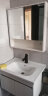 欧帝奴（OUDINU）浴室柜 陶瓷一体盆 卫生间洗脸台盆柜组合 智能洗手台 洗漱台套装 皓月白70cm普通龙头 实拍图