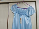岱铭轩夏季女人冰丝睡裙女士家居服中裙子 803浅蓝睡裙 均码（建议身高152-172CM） 实拍图
