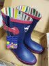 EVERCREATURES英国雨靴防滑雨鞋女成人儿童雨鞋橡胶鞋蓝红撞色时尚雨靴 女 中筒 蓝红撞色中筒11RNV 37 实拍图