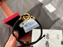 中国黄金（CHINA GOLD）平安扣手链男女情侣款同心圆编织手绳足金转运珠本命年生日礼物 【今/次日达】平安扣手链【轻版-黑绳】 实拍图