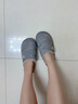洁丽雅静音棉拖鞋女秋冬季加绒保暖家居室内家用防滑情侣毛毛拖鞋男冬天 灰色 40-41(适合39-40码) 实拍图