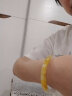 行芳 玉手镯黄翡玉镯冰种平安镯老坑翡翠处理飘鸡油黄色送礼饰品 内径53-54mm 实拍图