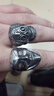朋克摇滚Rockpunk欧美复古个性潮人霸气钛钢戒指男士时尚嘻哈食指单身指环 D7小丑面具戒 美码7到12号 实拍图