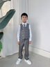 衣诺坊儿童西服马甲套装男童演出服灰色礼服 高级灰：马甲套装 120CM 实拍图