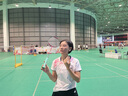 川崎（KAWASAKI）羽毛球服女神运动套装女夏季短袖T恤运动裙两件套运动服速干衣 女款圆领短袖T恤 A2948 霜白色 L 实拍图