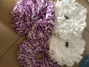 益馨荣拖把桶旋转拖把头拖布头替换托把头通用墩布头棉头线加厚配 (2个紫白+2个白色)-纤维头 实拍图