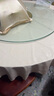 领格餐桌布防水防烫防油免洗圆形桌布酒店饭店餐厅圆桌PU婚庆台布PVC 月季香槟 2.2m圆-整张（建议1.8m内桌用） 实拍图