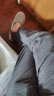 威可多男士西裤春秋款商务西服裤羊毛正装直筒裤子VBS20121420 灰色条纹 180/90B 晒单实拍图