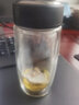 慕馨（moosen）玻璃杯定制双层智能茶水分离泡茶杯刻字伴手礼商务礼品年会礼物 智能款-陨石黑380ml+杯刷 实拍图