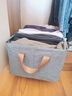 友纳（YOUNA）衣服裤子收纳筐神器衣柜分层家用收纳箱布艺分格盒衣物折叠整理箱 大号-高级灰【带盖防尘】 实拍图