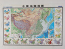 高清大尺寸水晶地图地理版 中国地图 学生地理学习必备 防水桌面墙贴地图挂图 实拍图