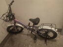 永久儿童折叠自行车女孩减震16寸自行车变速6-8-12岁小学生男女孩单车 三刀轮【粉紫色】单速【减震】 20寸丨适合身高*130-155丨 实拍图