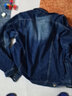 真维斯（JEANSWEST）夹克男2025春夏季舒适时尚简约牛仔外套男翻领男士外套深蓝4XL 实拍图