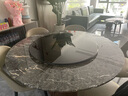 森林信达家具家用高档大圆桌钢化玻璃转盘茶色咖啡色圆盘转桌圆转台 咖啡色 直径90cm -厚12mm 实拍图