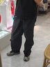 714street【轻薄透气】山系户外春夏季徒步登山伞兵裤长裤宽松束脚休闲裤男 黑色 XS 【女码】 实拍图