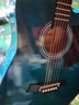 雅萨特奥民谣单板木吉他新手入门初学者云杉木吉他男女学生旅行乐器练习 38英寸缺角（擦色蓝大礼包） 实拍图